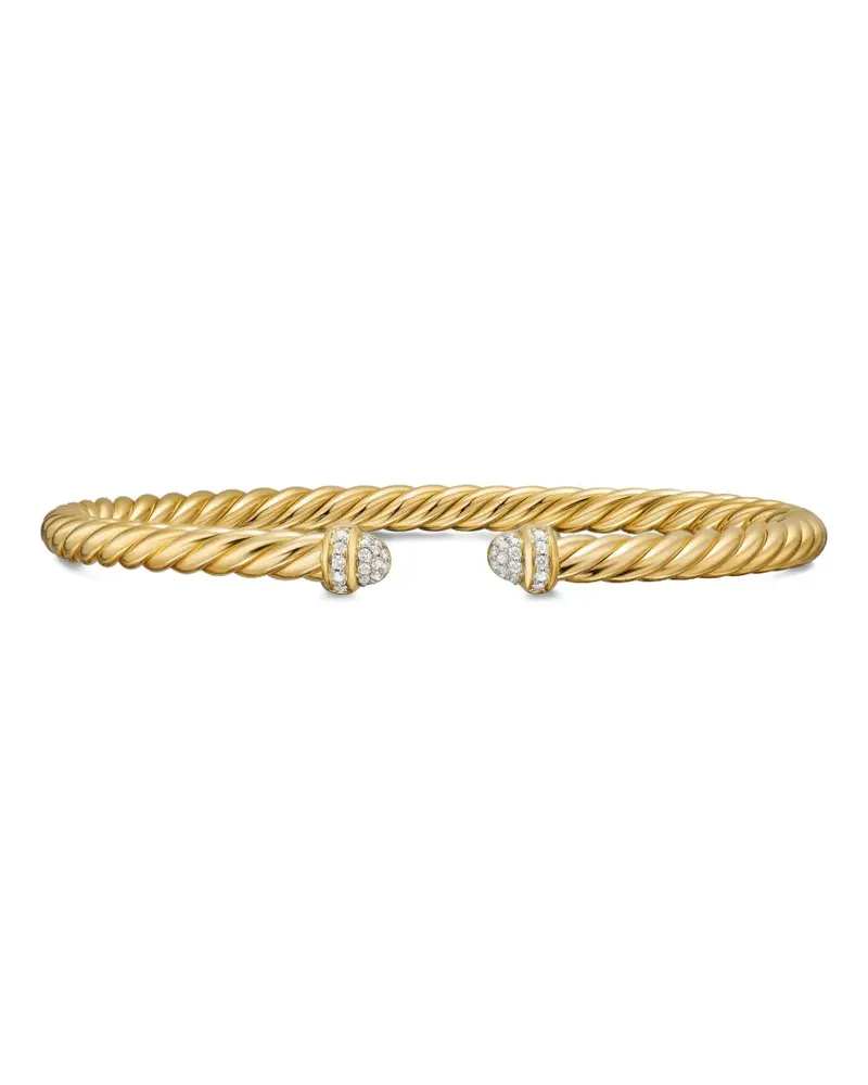 David Yurman 18kt Cablespira® Flex Gelbgoldarmreif mit Diamanten Gold