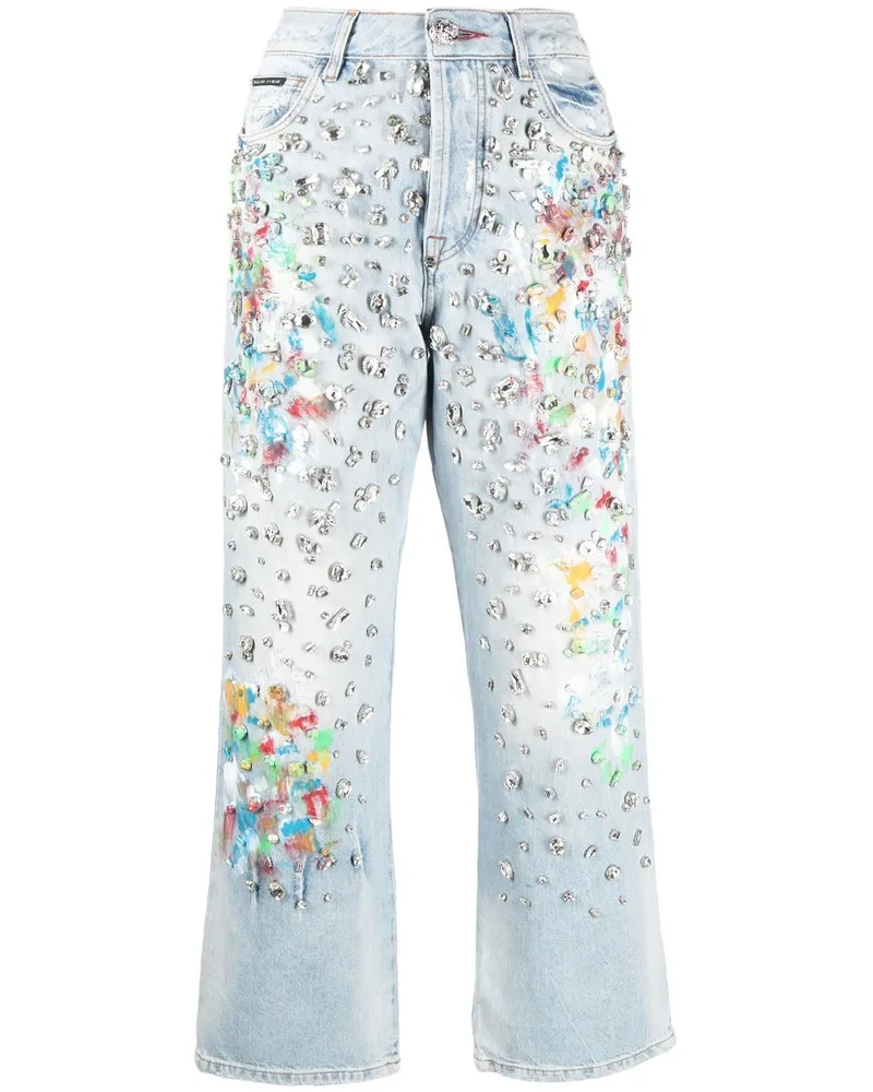 Philipp Plein Verzierte Jeans - Blau Blau
