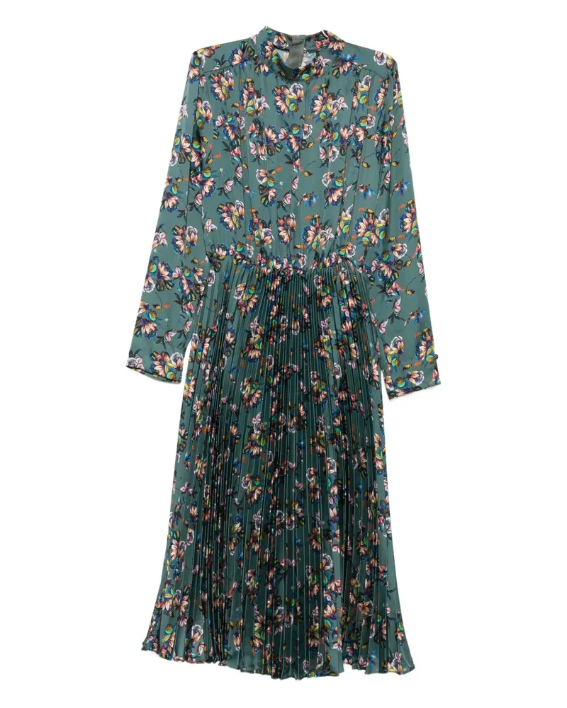 NISSA Plissiertes Kleid mit Blumen-Print - Grün Grün