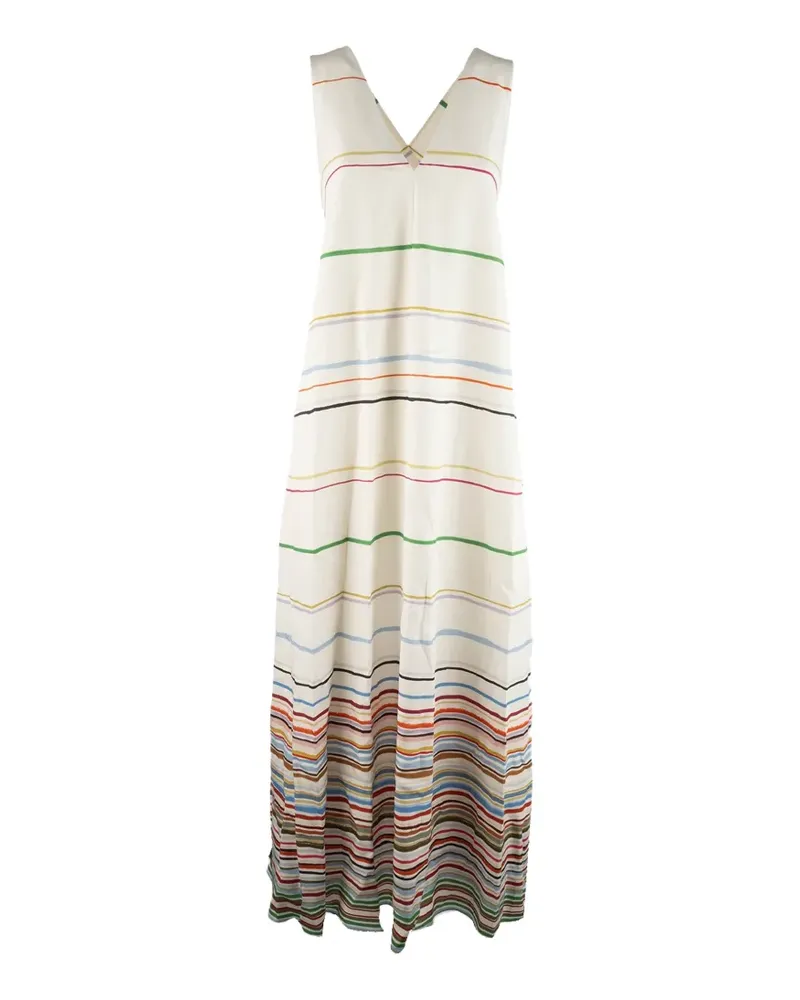 Paul Smith striped V-neck dress - Weiß Weiß