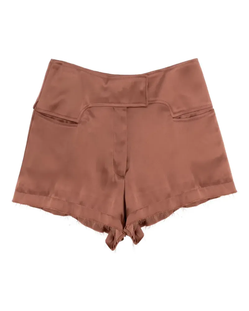 Tom Ford high-waisted frayed-hem shorts - Rosa Rosa