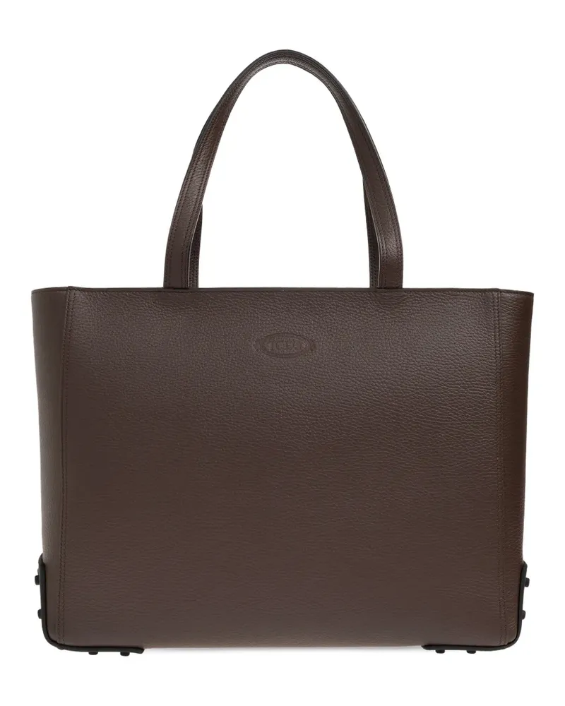 TOD'S logo-embossed tote bag - Braun Braun