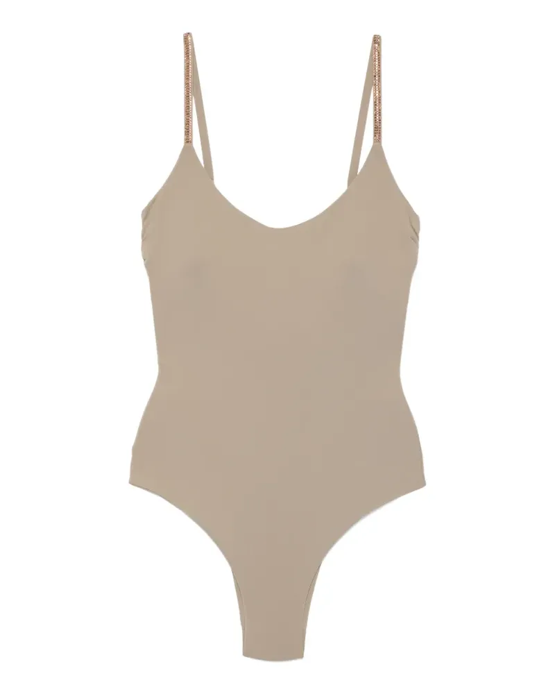 FISICO-Cristina Ferrari embellished swimsuit - Nude Nude