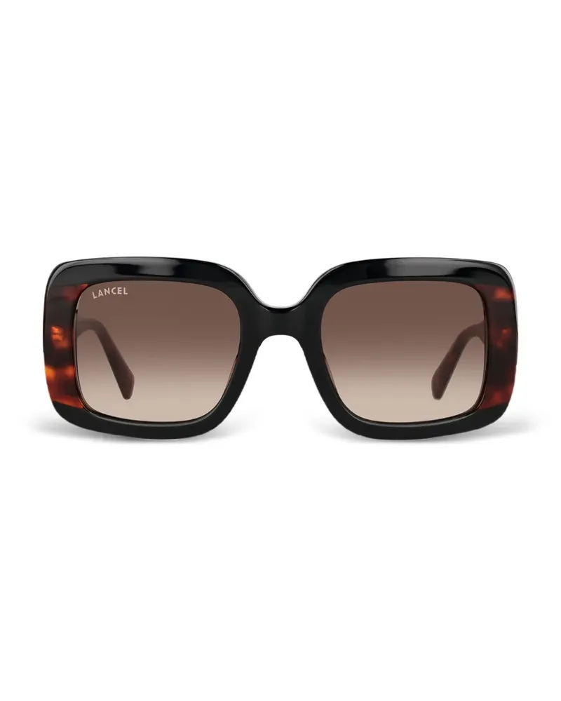 Lancel Swann Sonnenbrille mit eckigem Gestell - Schwarz Schwarz