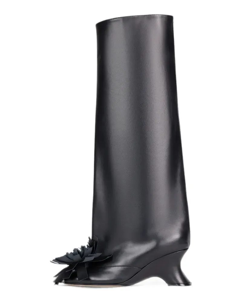 A.W.A.K.E. Christy Stiefel mit Pompons - Schwarz Schwarz