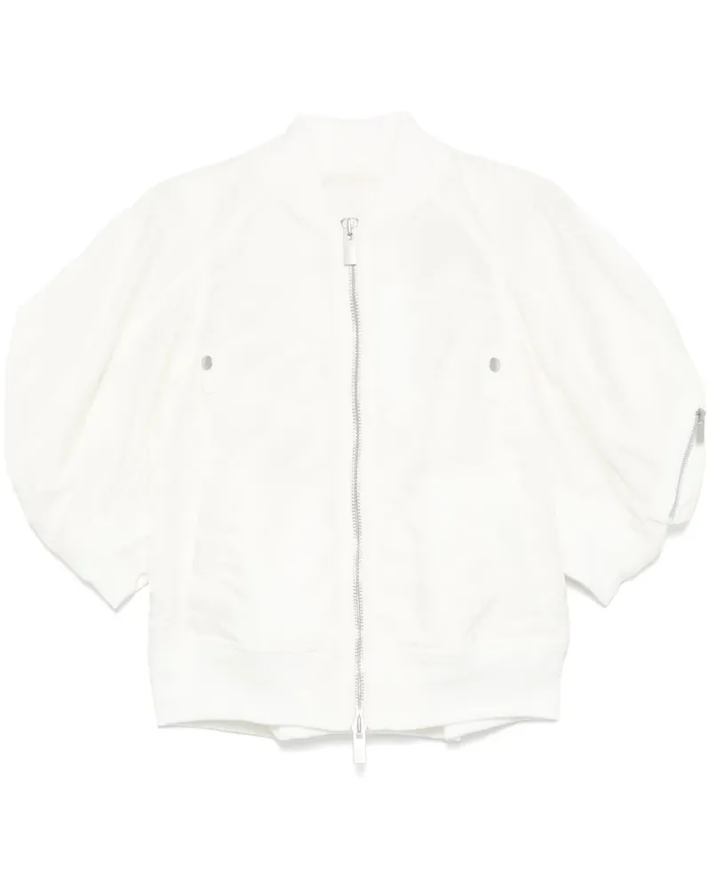 Sacai Jacke aus Twill - Weiß Weiß