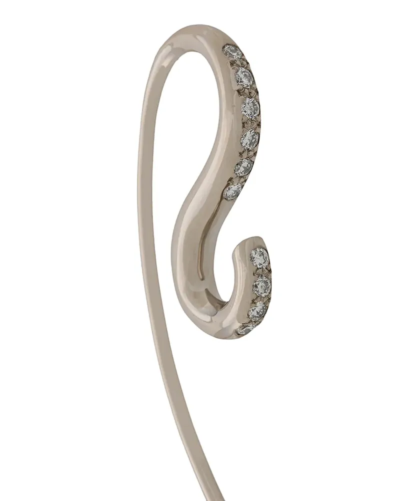 Charlotte Chesnais 18kt Weißgoldohrring mit Diamanten - Silber Silber