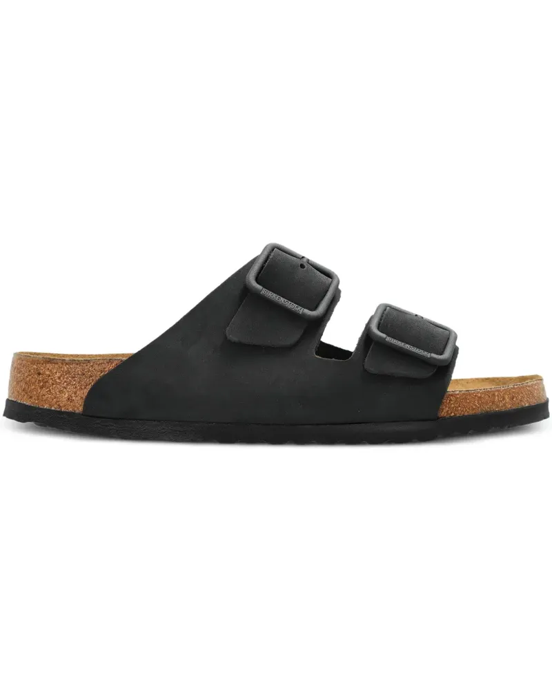 Birkenstock Arizona Pantoletten mit Schnallen - Schwarz Schwarz