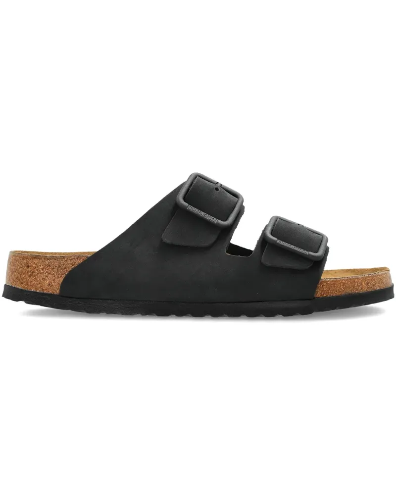 Birkenstock Arizona Pantoletten mit Schnallen - Schwarz Schwarz
