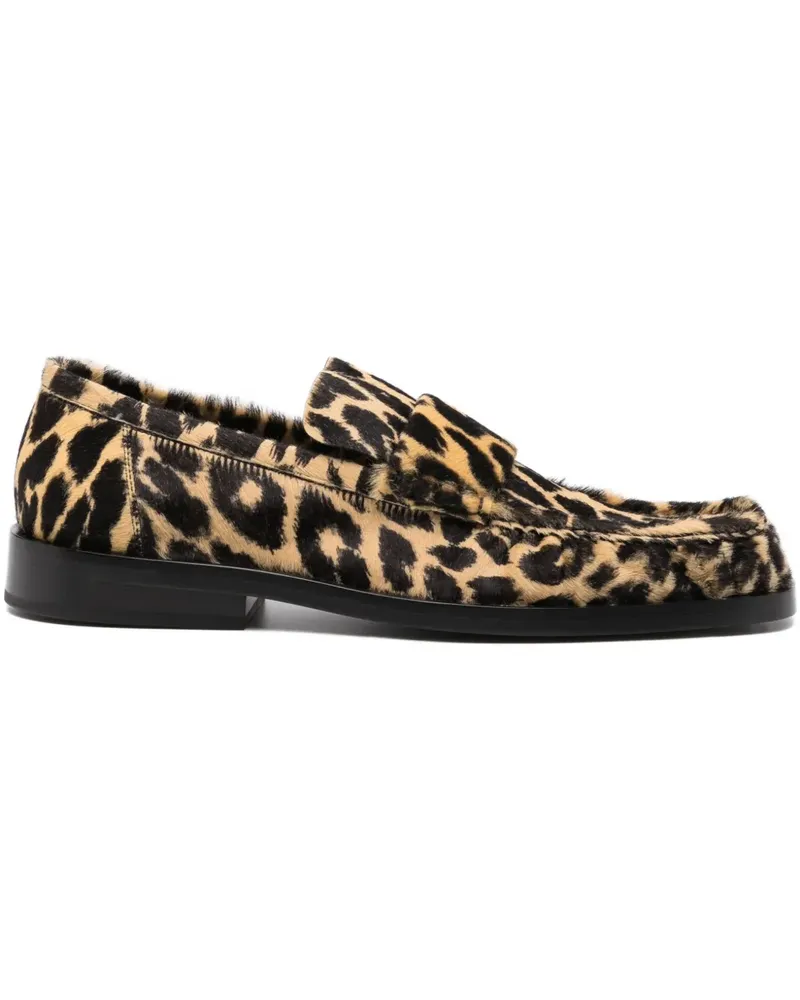 Jil Sander leopard-print loafers - Nude Nude