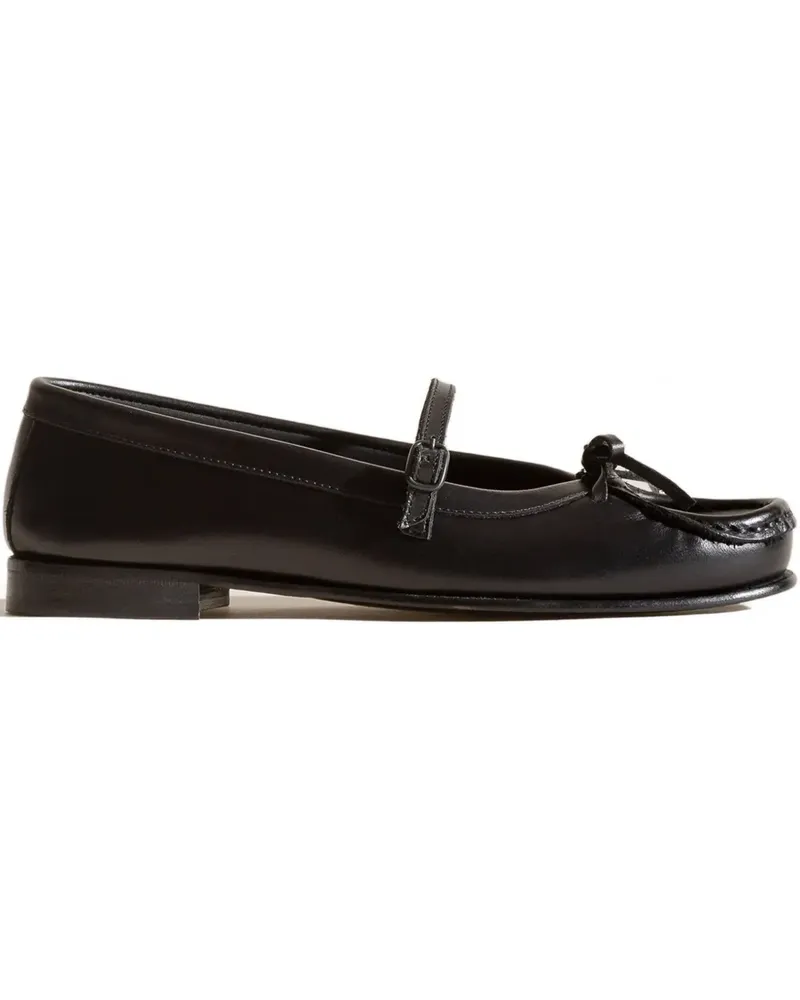 HEREU Roses Loafer mit Riemendetail - Schwarz Schwarz