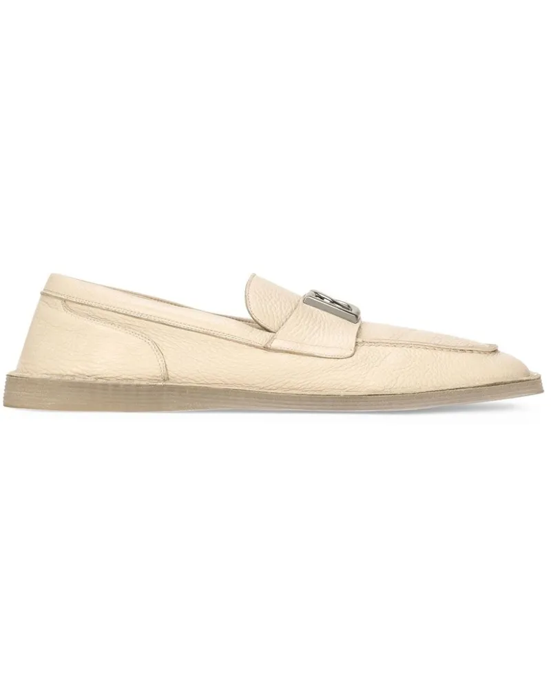 Dolce & Gabbana Loafer mit Logo-Schild - Nude Nude