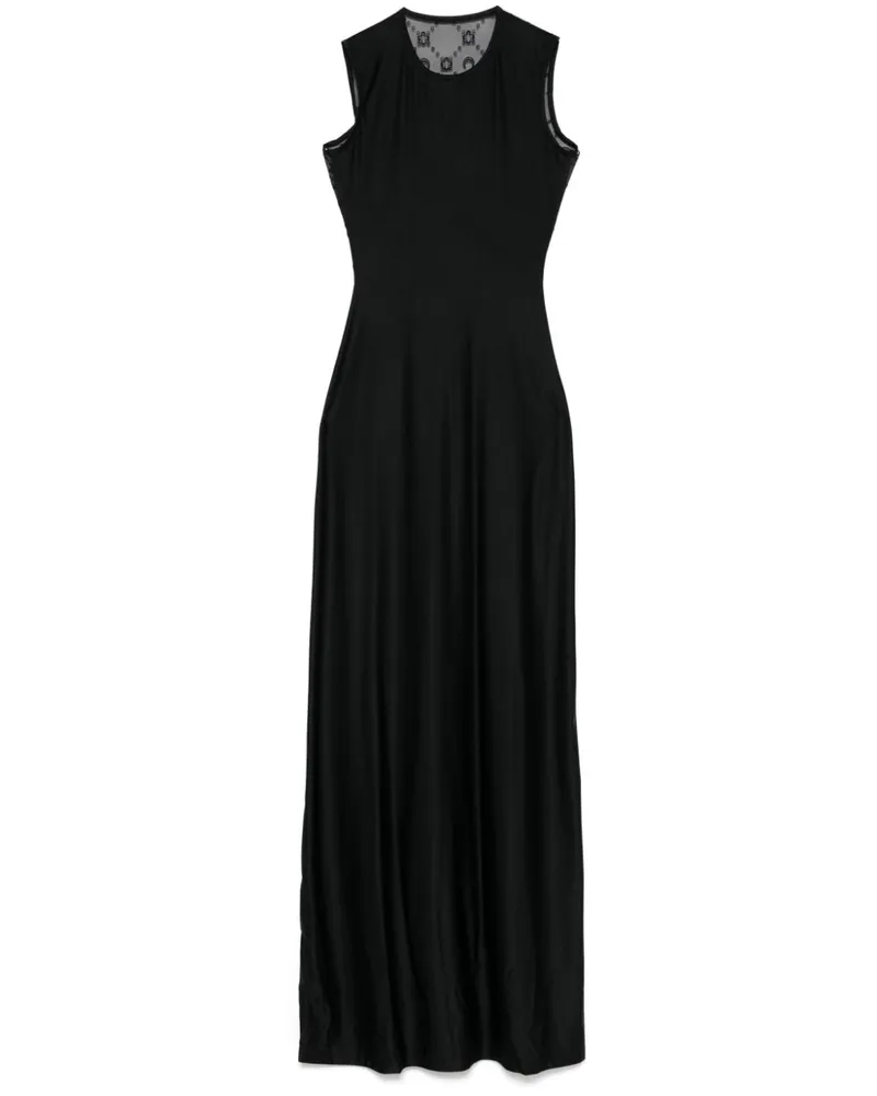 Marine Serre Trägerkleid aus Jersey - Schwarz Schwarz
