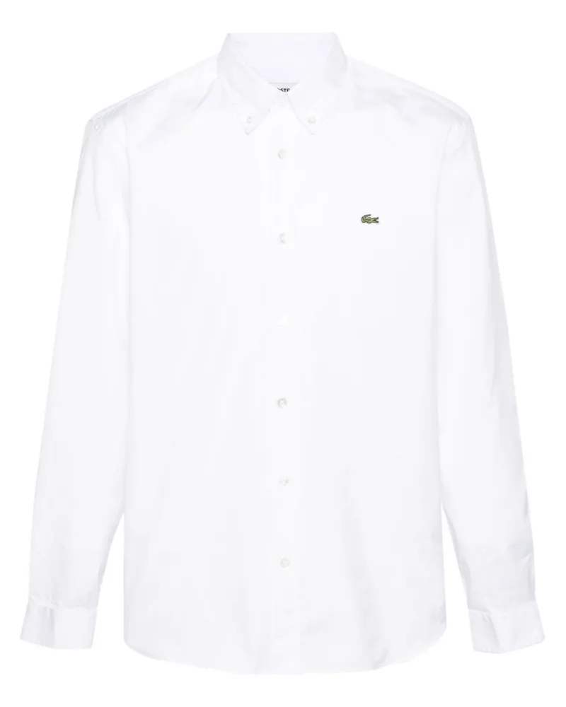 Lacoste Hemd mit Logo-Patch - Weiß Weiß