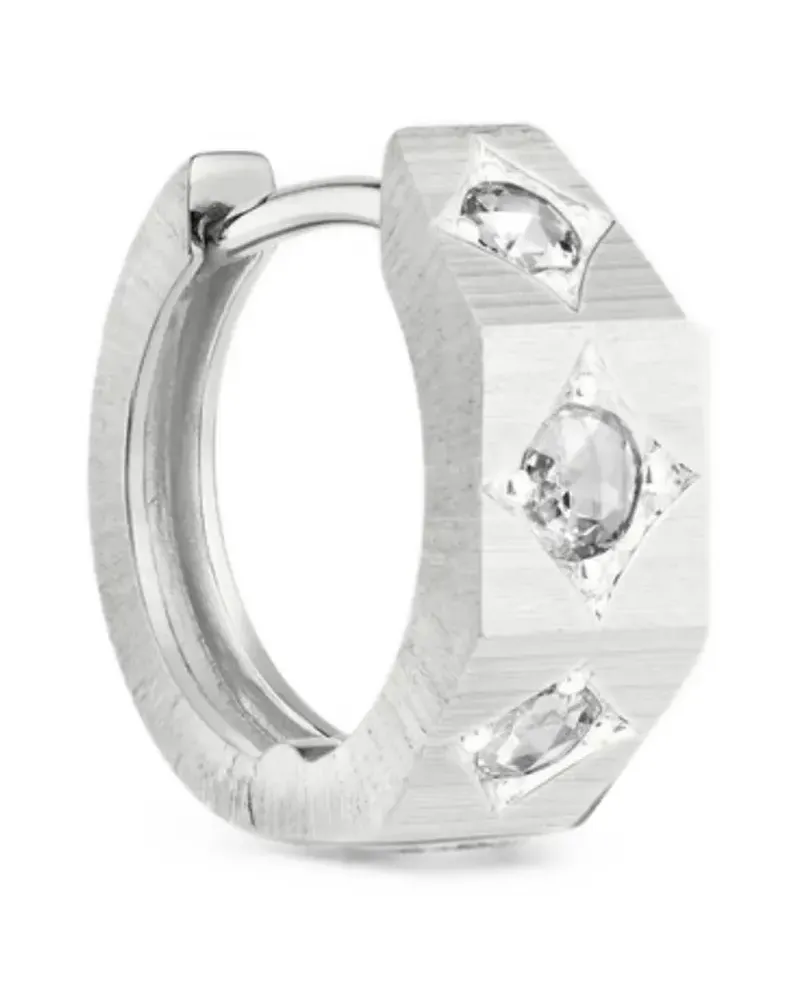 Marie Lichtenberg small Ecrou Coco diamond earring - Silber Silber