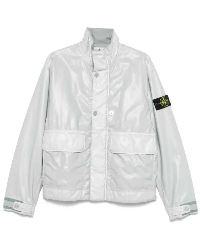 Stone Island Jacke mit Kompass-Patch - Grau Grau