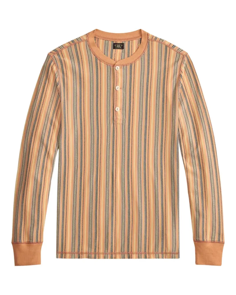 Ralph Lauren Gestreiftes Langarmshirt - Orange Orange
