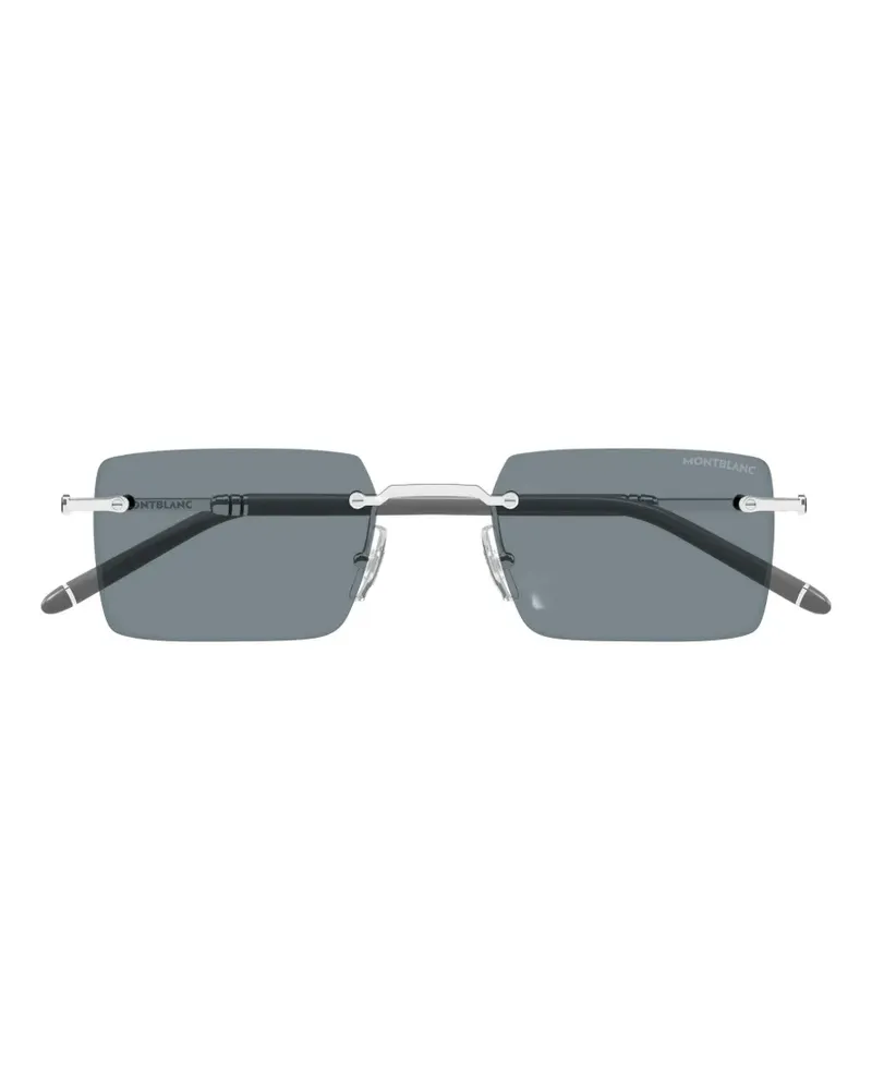 Montblanc rimless rectangle-frame sunglasses - Silber Silber