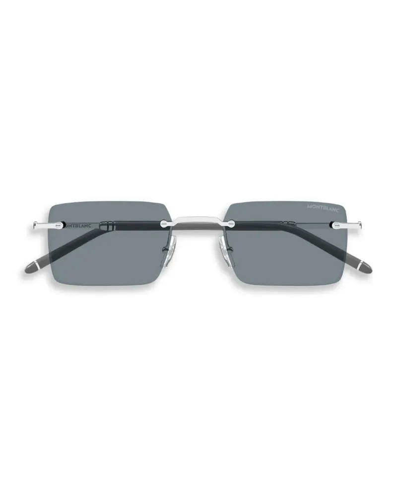 Montblanc rimless rectangle-frame sunglasses - Silber Silber