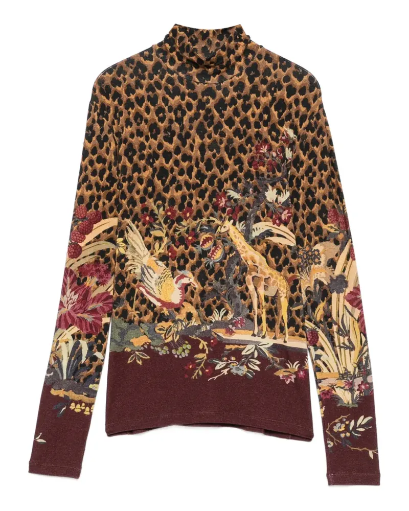 Etro Oberteil mit Leopardenprint - Braun Braun