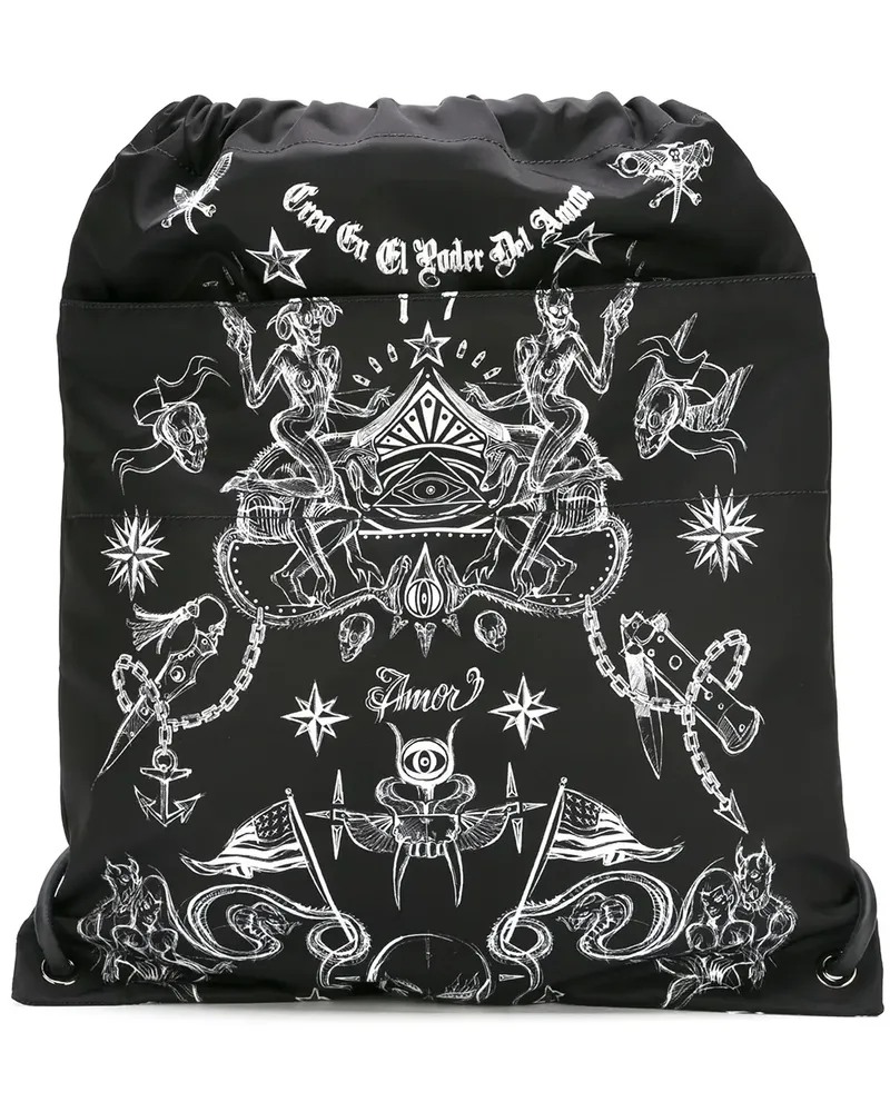 Givenchy Rucksack mit Tattoo-Print - Schwarz Schwarz