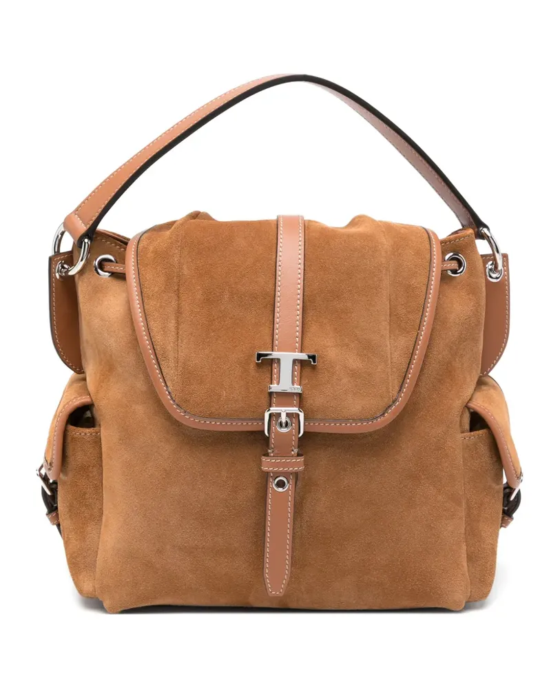 TOD'S Tim Zaino T Timeless leather backpack - Braun Braun