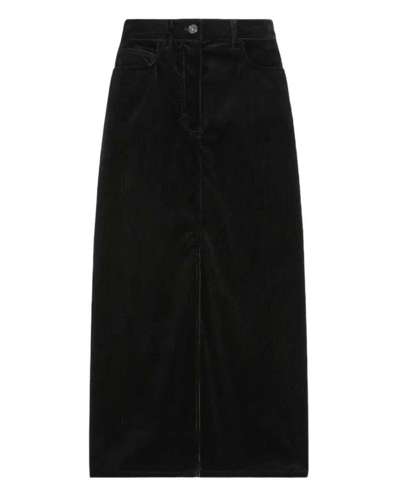 Max Mara Ghiotto Maxirock aus Cord - Schwarz Schwarz