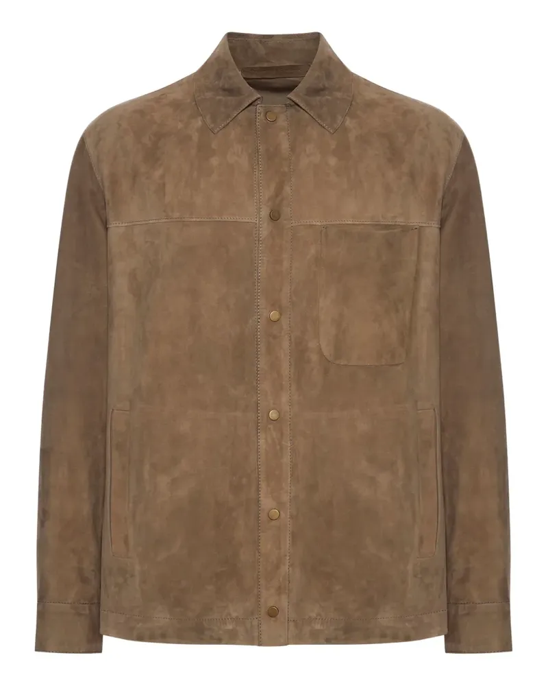 Salvatore Santoro Hemdjacke aus Wildleder - Braun Braun