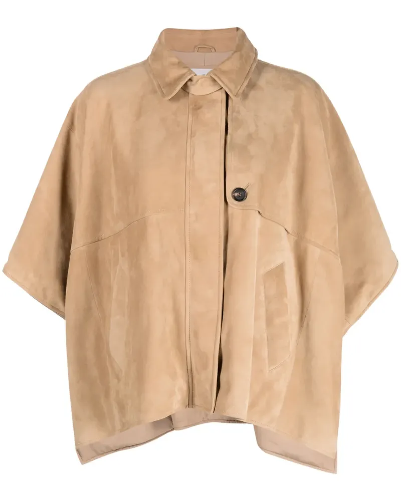 Brunello Cucinelli Cape aus Wildleder - Braun Braun