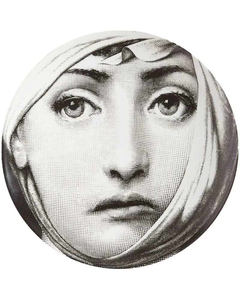 Fornasetti Tema e Variazioni N.148 Wandteller - Weiß Weiß