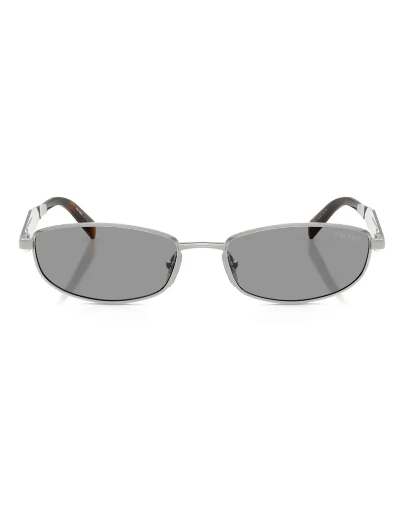 Prada Sonnenbrille mit Logo - Silber Silber