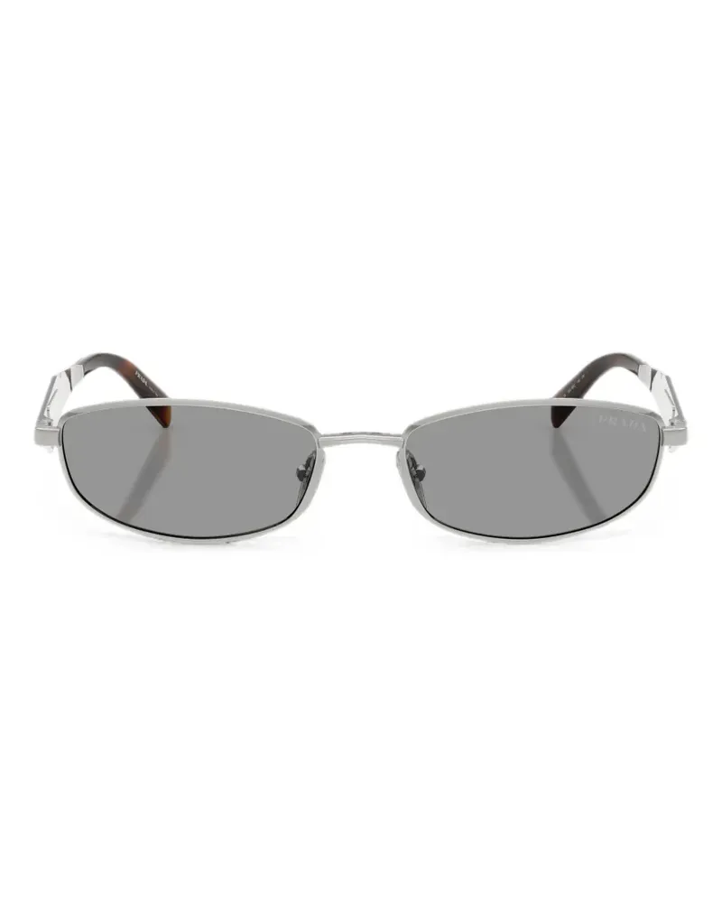Prada Sonnenbrille mit eckigem Gestell - Silber Silber