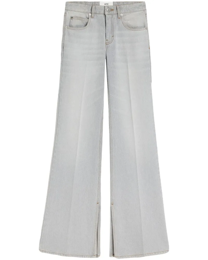 AMI Paris Weite High-Rise-Jeans - Grau Grau