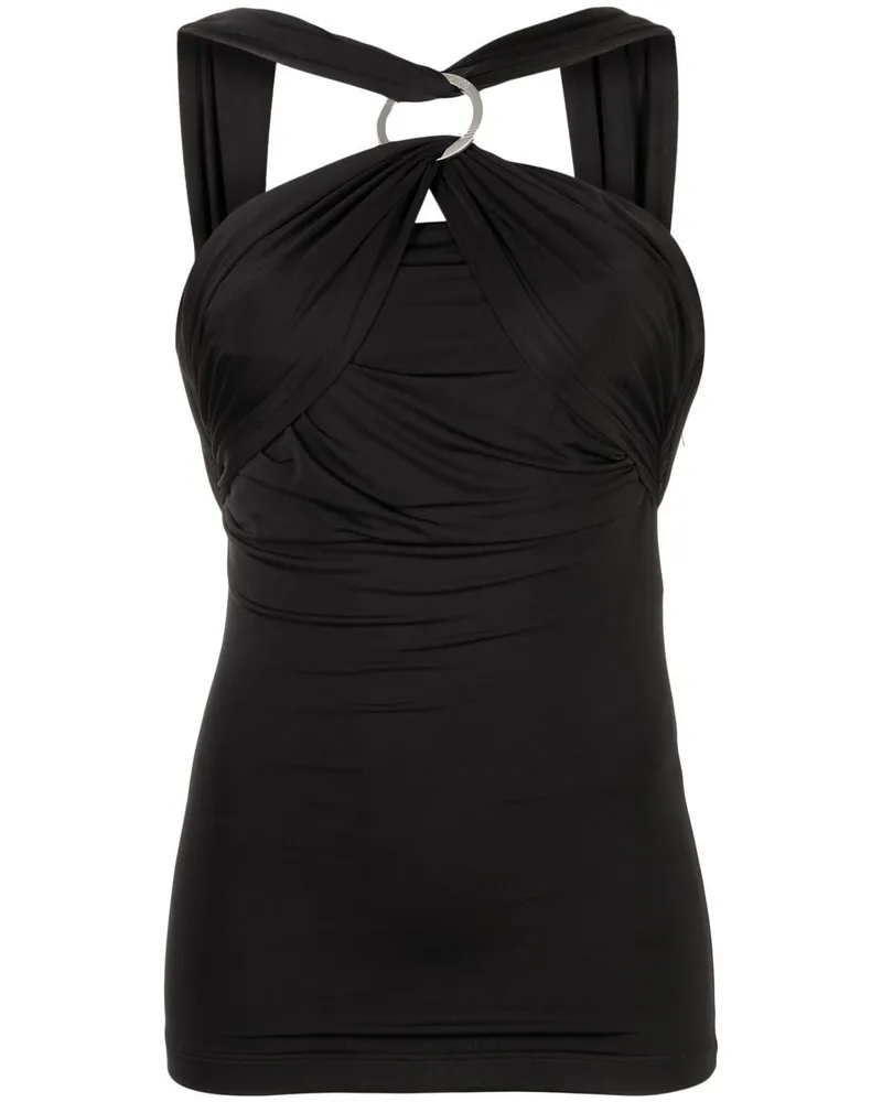 ATTICO Neckholder-Kleid mit Rüschen - Schwarz Schwarz