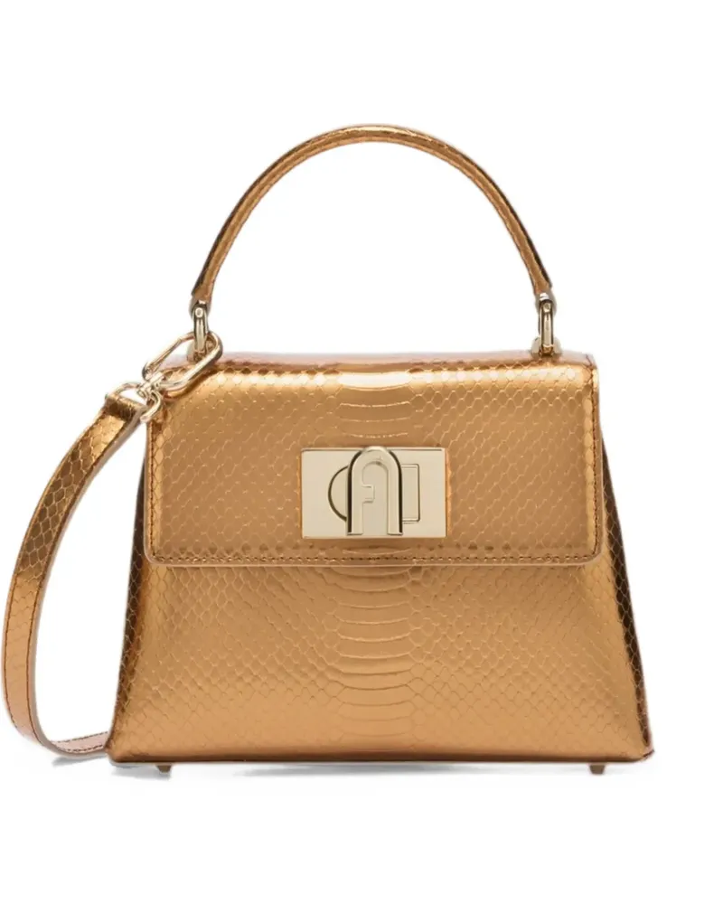 Furla 1927 top-handle mini bag - Gold Gold