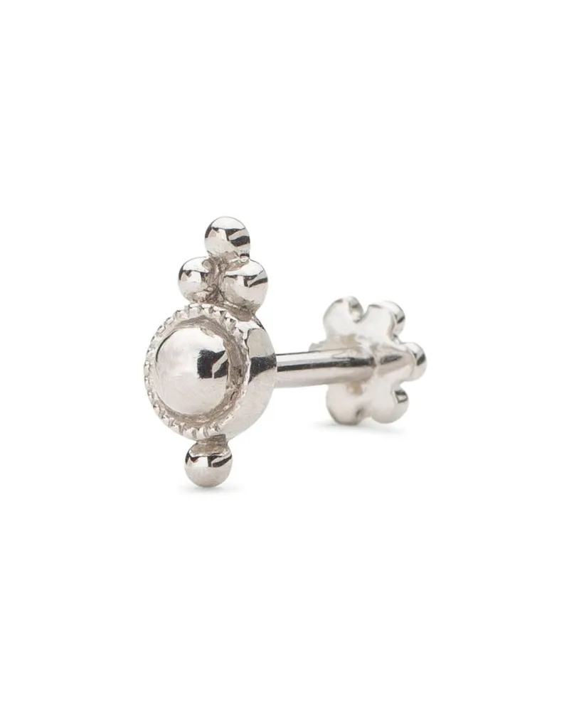 Maria Tash 18kt white gold Ball Trinity single earring - Weiß Weiß