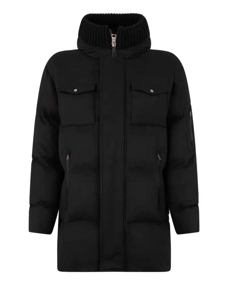 Herno Gefütterte Kapuzenjacke - Schwarz Schwarz