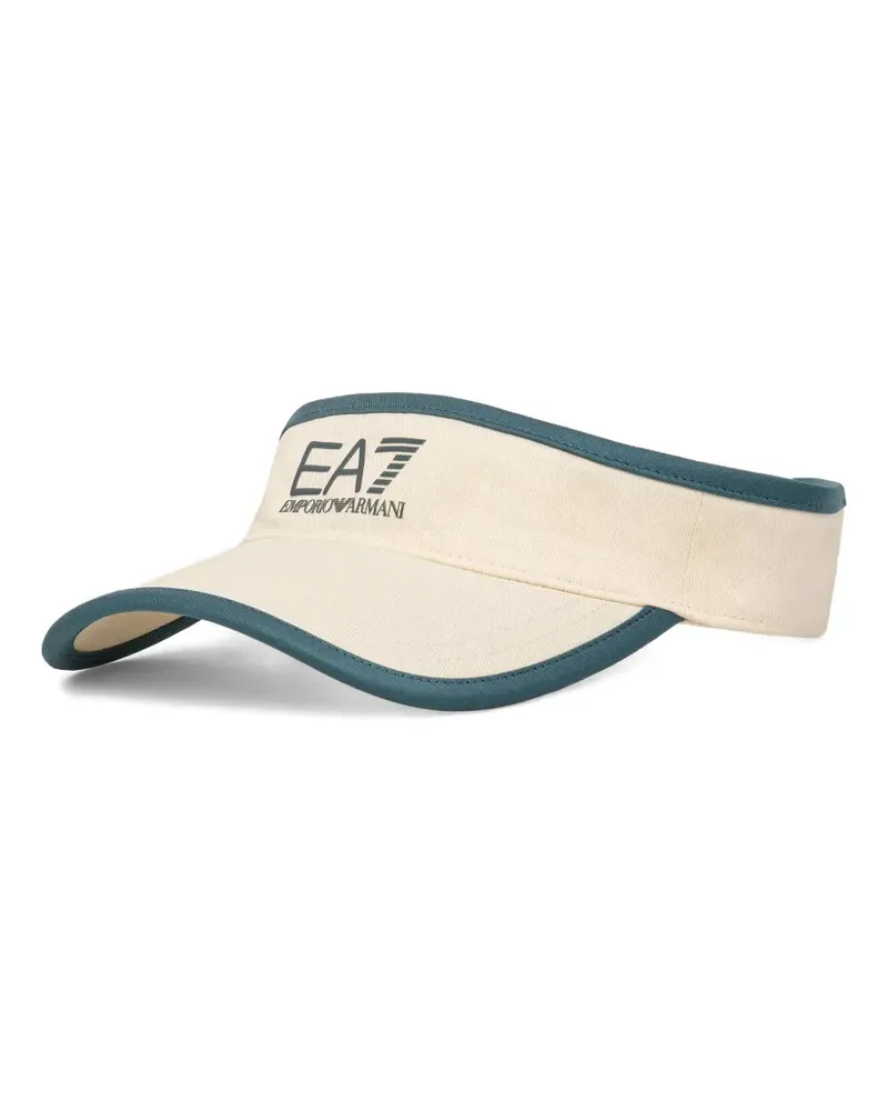 EA7 cotton logo visor - Nude Nude