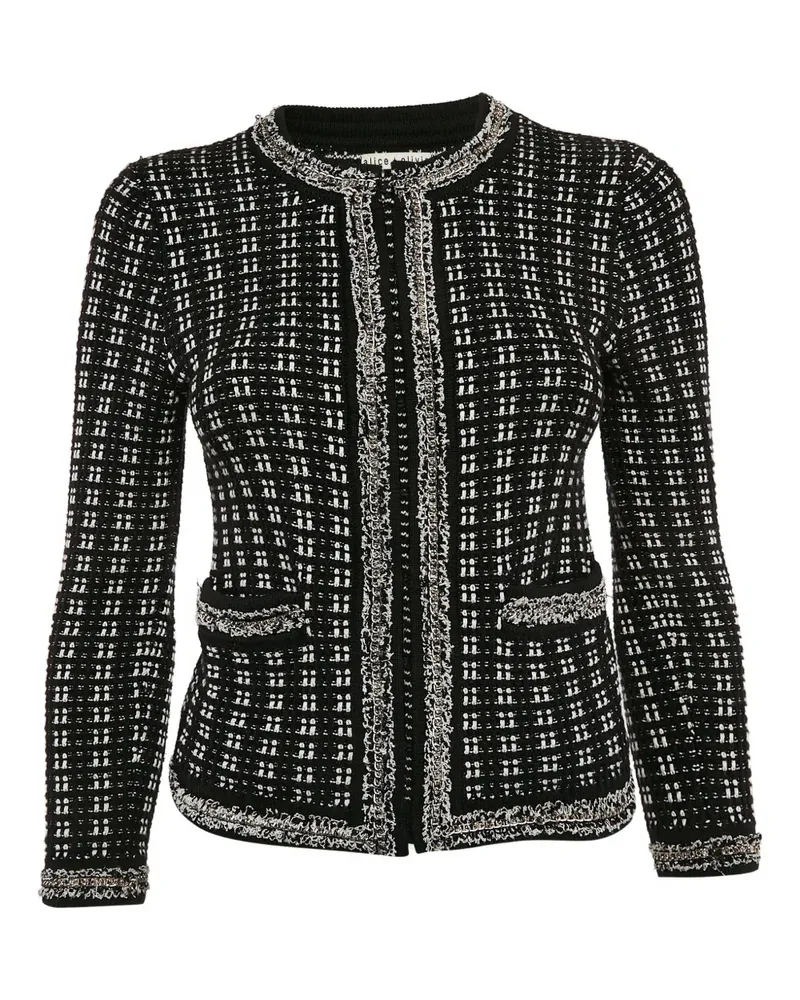 Alice + Olivia Tweed-Sakko - Schwarz Schwarz