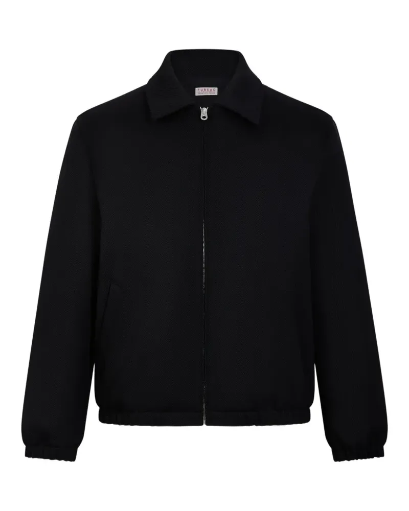 FURSAC Reißverschluss-Jacke mit Spreizkragen - Schwarz Schwarz