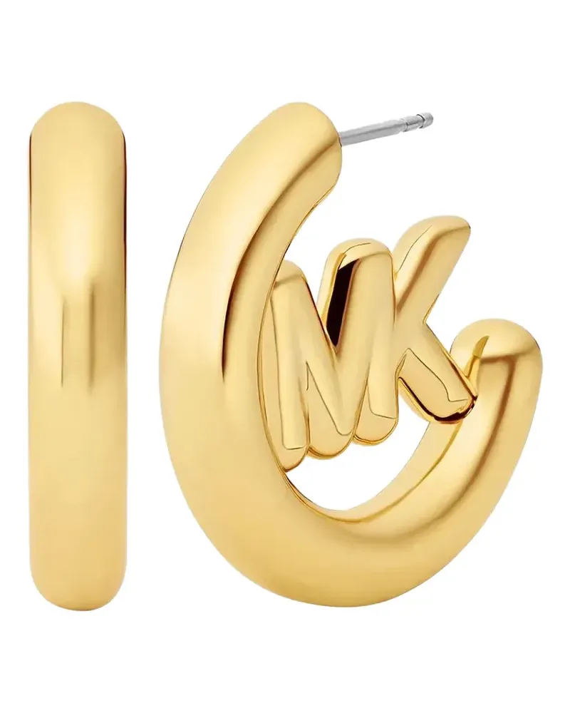 Michael Kors logo-hoop earrings - Gold Gold