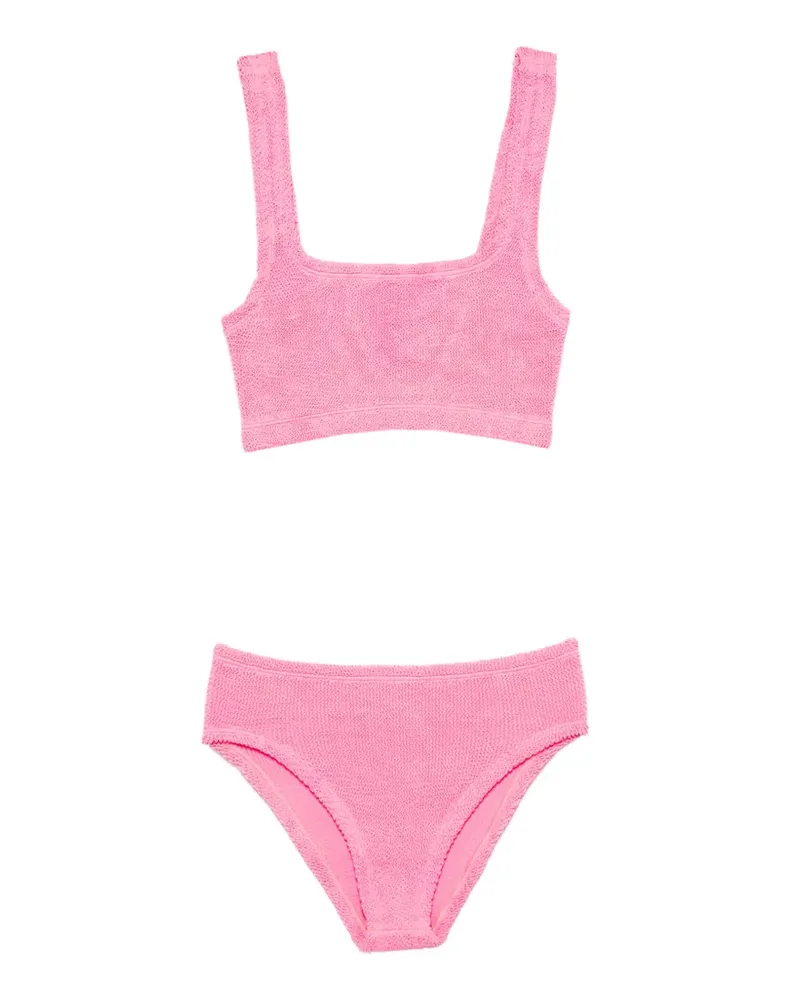 Hunza G Xandra Bikini mit Knitteroptik - Rosa Rosa