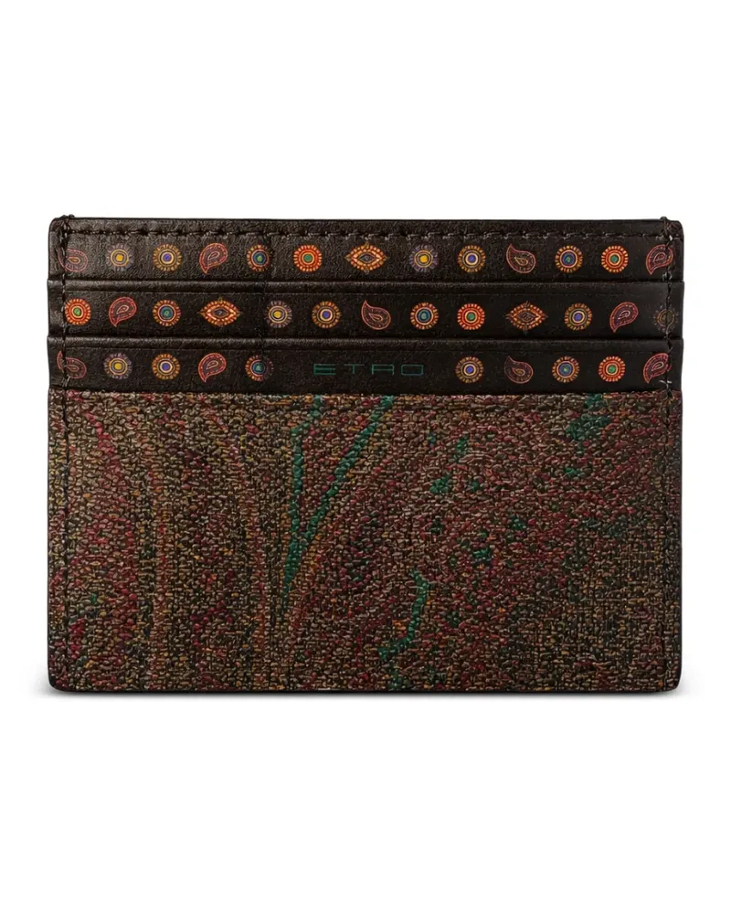 Etro Paisley-print cardholder - Braun Braun