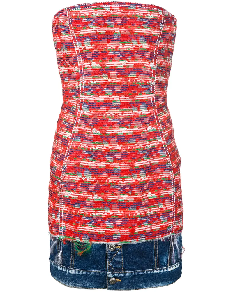 Dsquared2 Minikleid mit Jeanssaum - Rot Rot