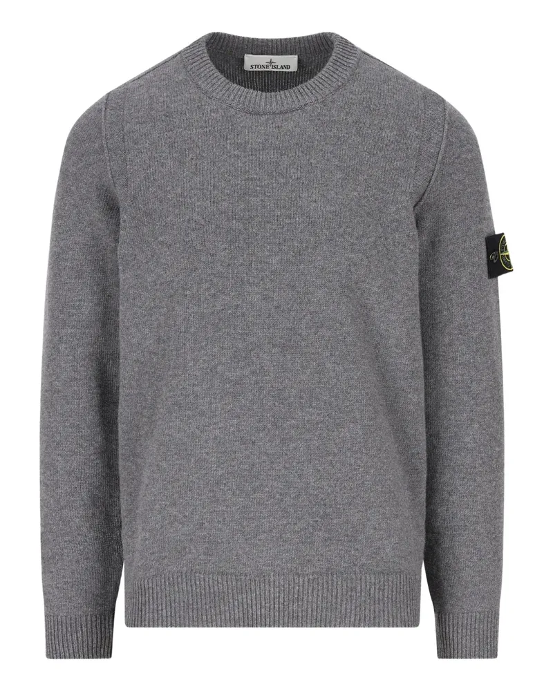 Stone Island Pullover mit Logo-Patch - Grau Grau