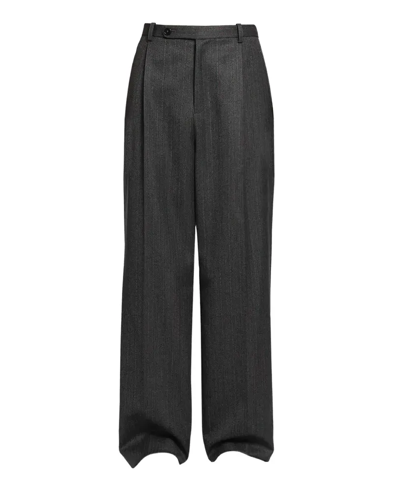 Jil Sander pinstripe pleated trousers - Grau Grau