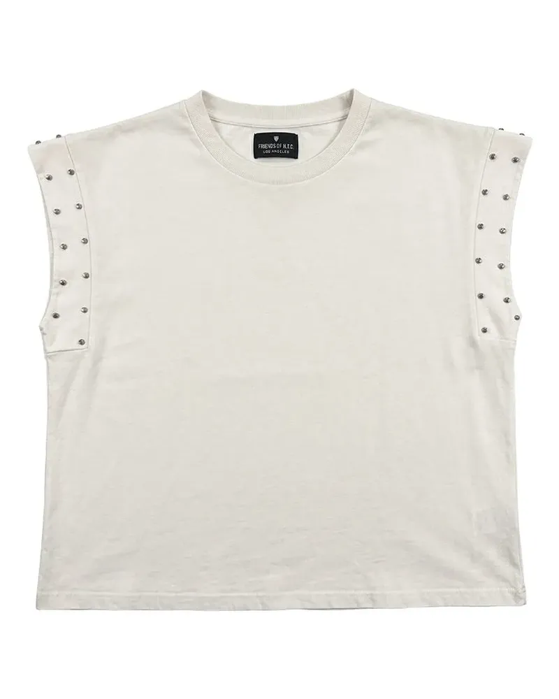 HTC Hollywood Trading Company T-Shirt mit Nieten - Nude Nude