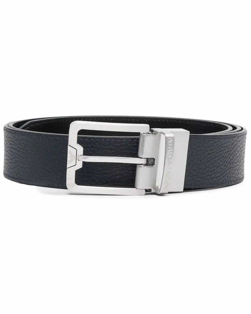 Emporio Armani Gürtel mit eckiger Schnalle - Blau Blau