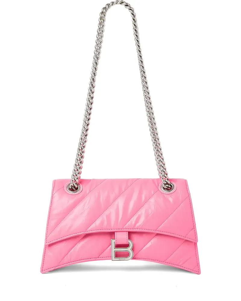 Balenciaga Kleine Crush Schultertasche mit Steppmuster - Rosa Rosa