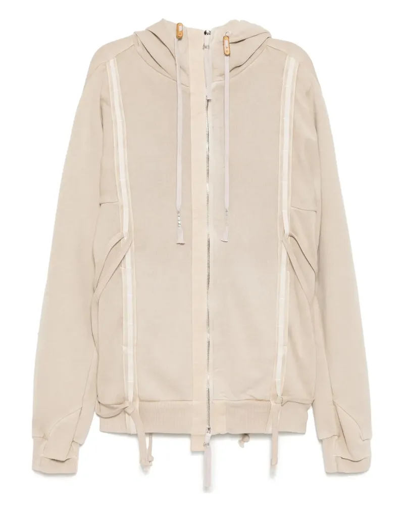 Boris Bidjan Saberi Langärmeliger Hoodie - Nude Nude